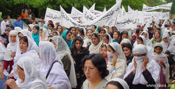 Hundreds of women attended the demonstration on April 27 2004