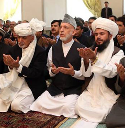 ملاترهخیل با حامد کرزی و اشرف غنی در ارگ