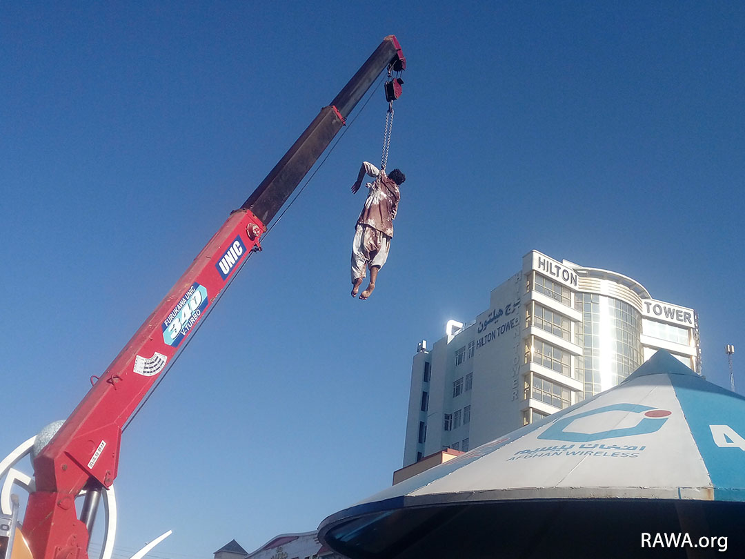 Public hanging by Taliban in Herat - Afghanistan