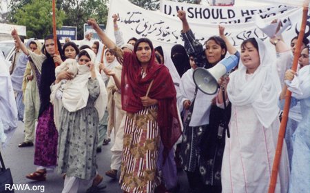 RAWA Demonstration to condemn the black day of April 28 - 1997