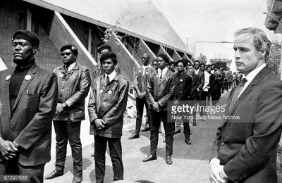Marlon Brando in funeral of Bobby Hutton Black Panthers leader