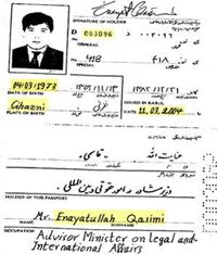 پاسپورت اول آقای عنایتاله که سال تولدش 1973 میباشد