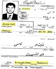 پاسپورت دوم آقای عنایتاله که سال تولدش 1969 میباشد