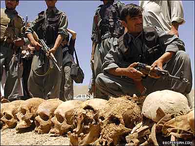 یکی از دهها گور دستهجمعی که در ۱۳۹۶ در پغمان کشف شد