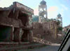 A destroyed mosque in Kabul